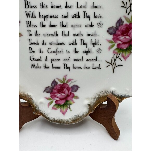 God Bless Our Home Prayer Plate HandPainted ESD Japan Enterprise Exclusiv KF7316 - Picture 5 of 12